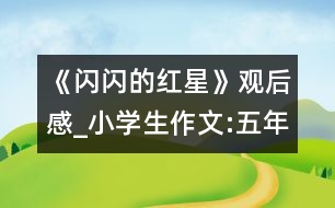 《閃閃的紅星》觀后感_小學(xué)生作文:五年級(jí)