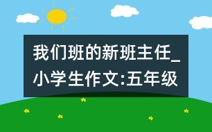 我們班的新班主任_小學(xué)生作文:五年級(jí)