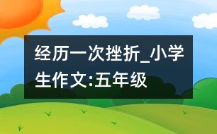 經(jīng)歷一次挫折_小學(xué)生作文:五年級