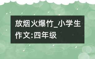 放煙火、爆竹_小學(xué)生作文:四年級(jí)