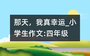 那天，我真幸運(yùn)_小學(xué)生作文:四年級(jí)