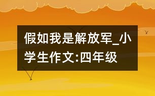 假如我是解放軍_小學生作文:四年級