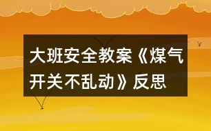 大班安全教案《煤氣開關(guān)不亂動(dòng)》反思