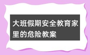 大班假期安全教育家里的危險(xiǎn)教案