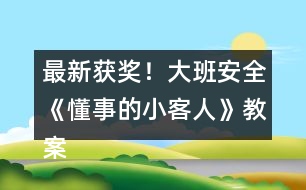 最新獲獎！大班安全《懂事的小客人》教案反思