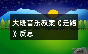 大班音樂教案《走路》反思