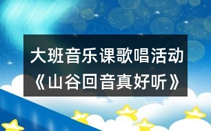 大班音樂(lè)課歌唱活動(dòng)《山谷回音真好聽(tīng)》教案反思