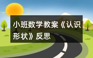 小班數(shù)學(xué)教案《認(rèn)識(shí)形狀》反思