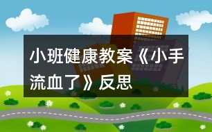 小班健康教案《小手流血了》反思