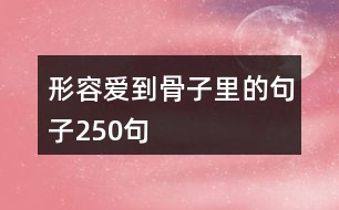 形容愛(ài)到骨子里的句子250句