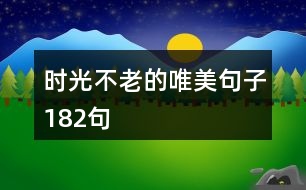 時(shí)光不老的唯美句子182句