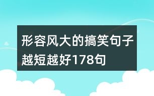 形容風(fēng)大的搞笑句子越短越好178句