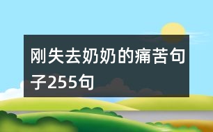 剛失去奶奶的痛苦句子255句