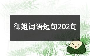 御姐詞語短句202句