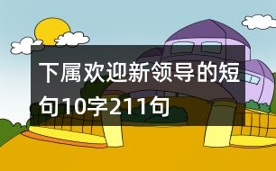 下屬歡迎新領(lǐng)導(dǎo)的短句10字211句