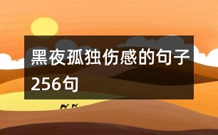 黑夜孤獨傷感的句子256句