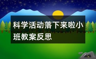 科學(xué)活動落下來啦（小班教案）反思