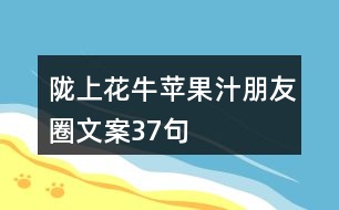 隴上花牛蘋(píng)果汁朋友圈文案37句