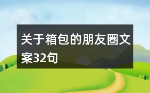 關于箱包的朋友圈文案32句