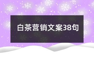 白茶營銷文案38句