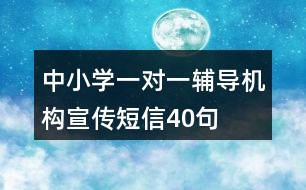 中小學(xué)一對一輔導(dǎo)機(jī)構(gòu)宣傳短信40句