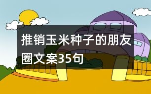 推銷玉米種子的朋友圈文案35句