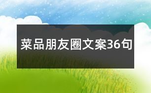 菜品朋友圈文案36句