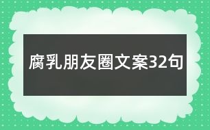 腐乳朋友圈文案32句