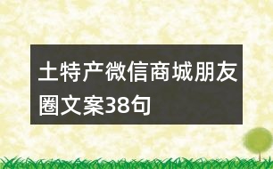 土特產(chǎn)微信商城朋友圈文案38句