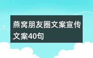 燕窩朋友圈文案宣傳文案40句