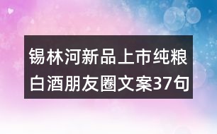 錫林河新品上市純糧白酒朋友圈文案37句