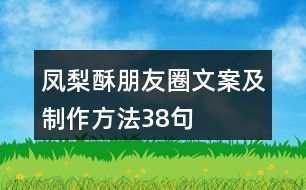 鳳梨酥朋友圈文案及制作方法38句