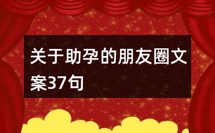 關于助孕的朋友圈文案37句