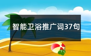 智能衛(wèi)浴推廣詞37句