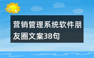 營銷管理系統(tǒng)軟件朋友圈文案38句