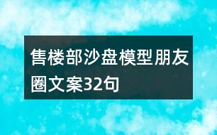 售樓部沙盤(pán)模型朋友圈文案32句