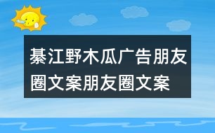 綦江野木瓜廣告朋友圈文案、朋友圈文案37句