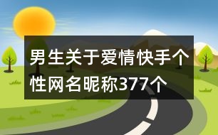 男生關(guān)于愛情快手個(gè)性網(wǎng)名昵稱377個(gè)