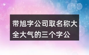 帶旭字公司取名稱大全,大氣的三個(gè)字公司名稱432個(gè)