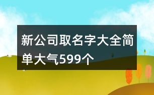 新公司取名字大全簡(jiǎn)單大氣599個(gè)