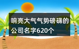 響亮大氣氣勢磅礴的公司名字620個