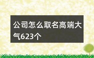 公司怎么取名高端大氣623個(gè)