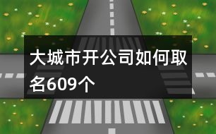 大城市開公司如何取名609個(gè)