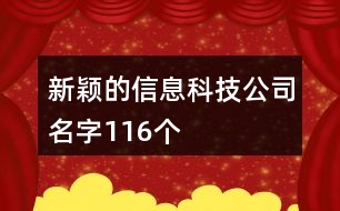 新穎的信息科技公司名字116個(gè)