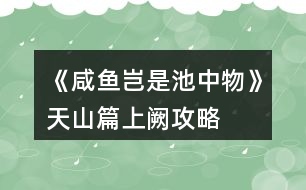 《咸魚豈是池中物》天山篇上闕攻略