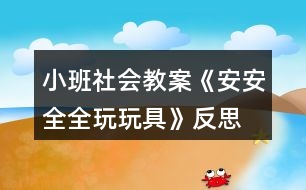 小班社會教案《安安全全玩玩具》反思