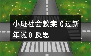 小班社會(huì)教案《過(guò)新年啦》反思