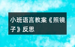 小班語言教案《照鏡子》反思