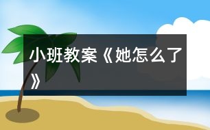 小班教案《她怎么了》