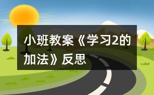 小班教案《學習2的加法》反思